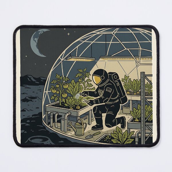 Item preview, Space Farmer Tending Plants on the Moon designed and sold by Michaelragheb.