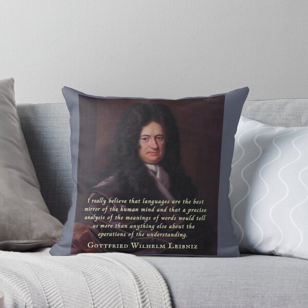 Item preview, Gottfried Wilhelm Leibniz quote: I really believe that languages are the best mirror of the human mind... designed and sold by artbleed.