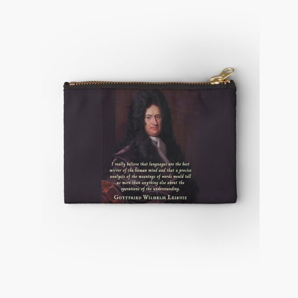 Item preview, Gottfried Wilhelm Leibniz quote: I really believe that languages are the best mirror of the human mind... designed and sold by artbleed.