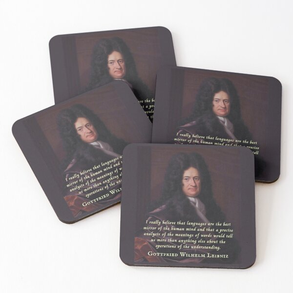 Item preview, Gottfried Wilhelm Leibniz quote: I really believe that languages are the best mirror of the human mind... designed and sold by artbleed.