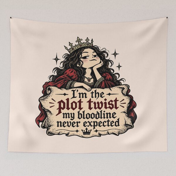 Item preview, I'm the Plot Twist My Bloodline Never Expected - Funny Medieval Queen Gothic Design designed and sold by witchlingart.