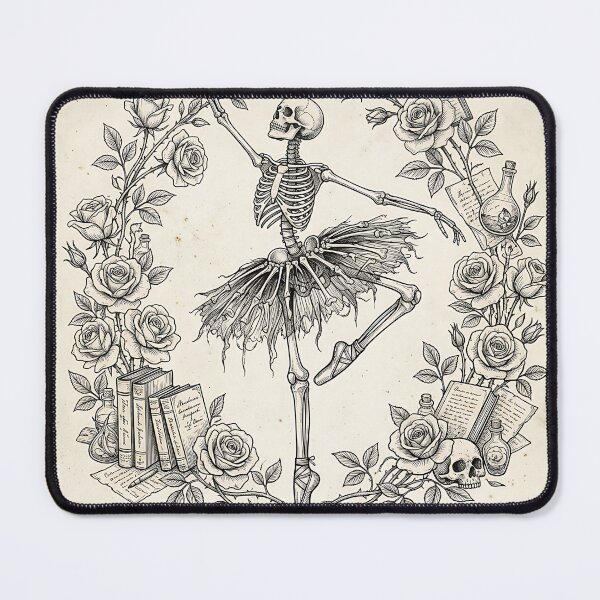 Item preview, Vintage Gothic Skeleton Ballerina En Pointe Art designed and sold by Michaelragheb.