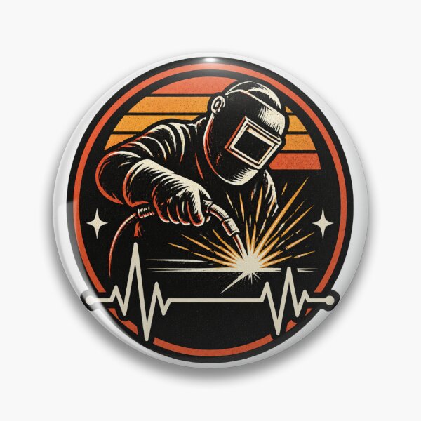 Item preview, Welder Heartbeat Design - Industrial Welding Pulse Graphic PERFECT GIFT FOR YOU AND FRIENDS designed and sold by Velikakara.
