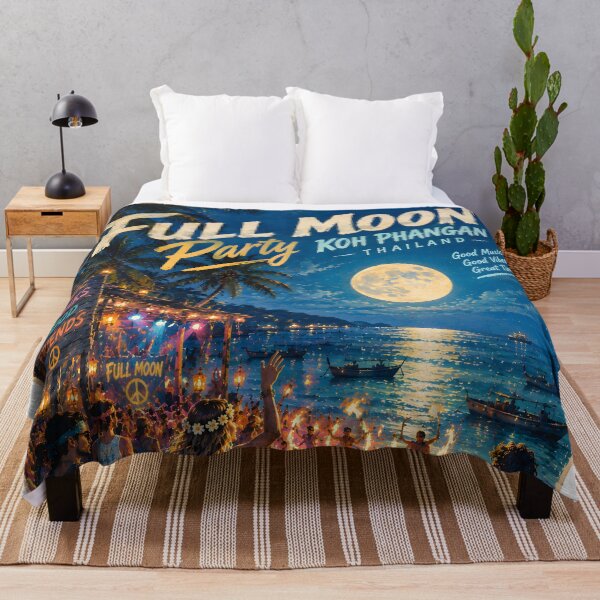 Item preview, Full Moon Party – Koh Phangan Thailand | Neon Tropical Beach Festival designed and sold by Spirit of Siam.