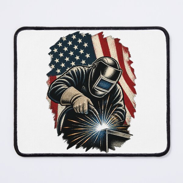 Item preview, American Flag Welding Design for Metalworkers and Welding Enthusiasts PERFECT GIFT FOR YOU AND FRIENDS designed and sold by Velikakara.