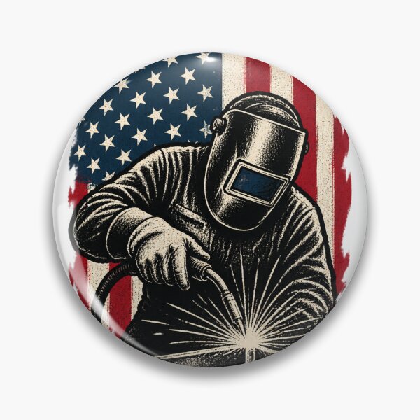 Item preview, American Flag Welder Design Celebrating Skilled Metalworkers and Patriotic Craftsmanship LIMITED EDITION designed and sold by Velikakara.