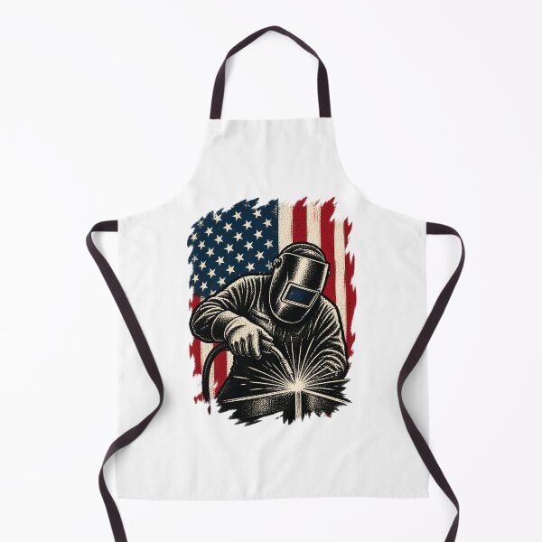 Item preview, American Flag Welder Design Celebrating Skilled Metalworkers and Patriotic Craftsmanship LIMITED EDITION designed and sold by Velikakara.