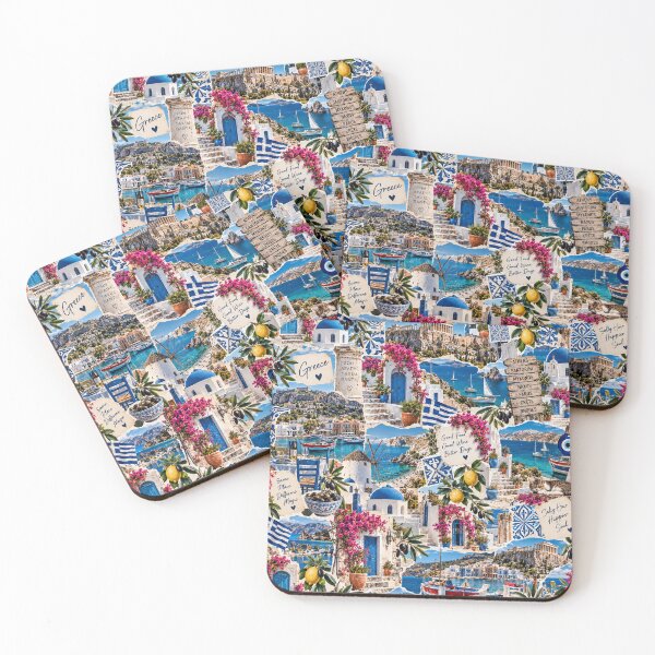 Item preview, Greece Mediterranean Summer Travel Collage designed and sold by MetaModel Editions.