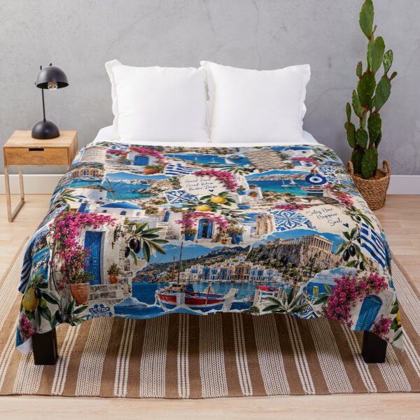 Item preview, Greece Mediterranean Summer Travel Collage designed and sold by MetaModel Editions.