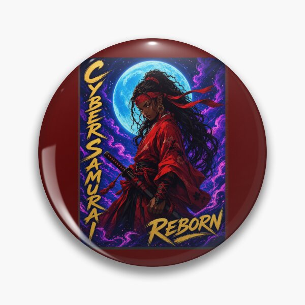 Item preview, Cyber Samurai Reborn Neon Ronin Warrior designed and sold by sigridfisher.