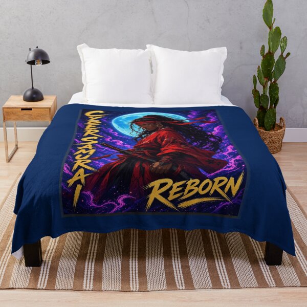 Item preview, Cyber Samurai Reborn Neon Ronin Warrior designed and sold by sigridfisher.
