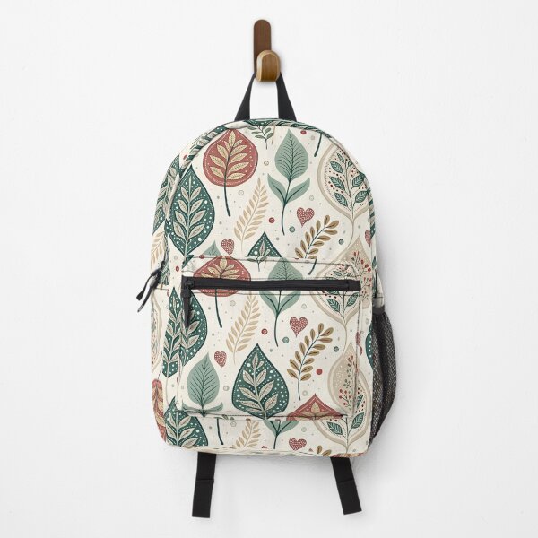 Item preview, Nordic Romantic Leaves | Scandinavian Valentine Folk designed and sold by Shuga-Design.