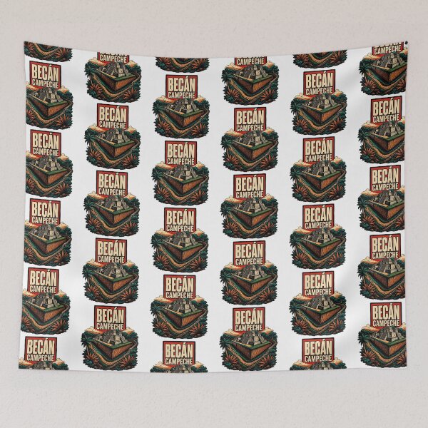 Item preview, Becan Campeche Vintage Travel Tourism designed and sold by TravelersGems.