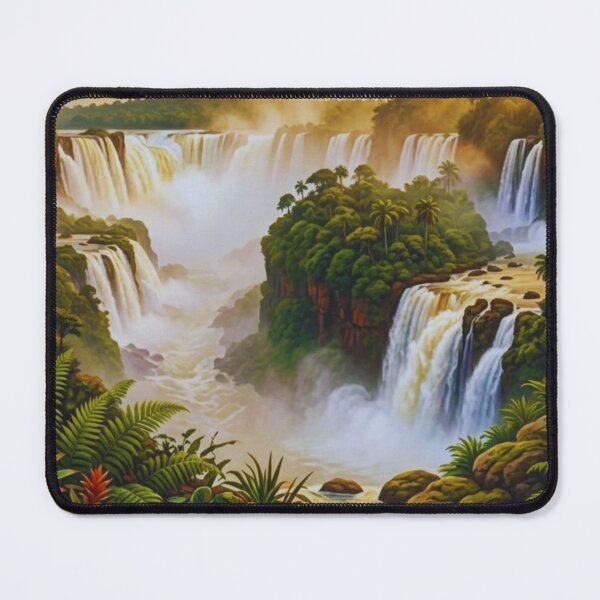 Item preview, Vintage Iguazú National Park Travel Poster Argentine and Brazilian Waterfalls designed and sold by GabeMountainArt.