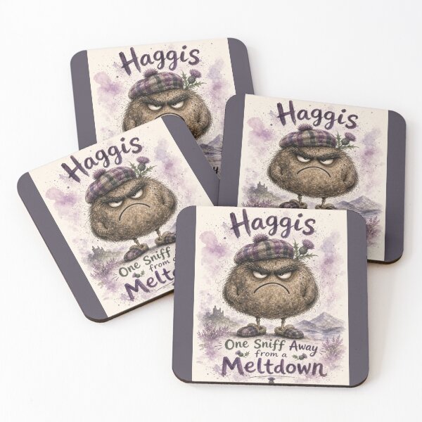 Item preview, Haggis One Sniff Away from a Meltdown – Scottish Chaos Illustration designed and sold by DesignsbyDandan.