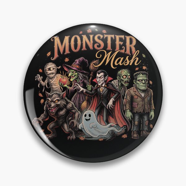 Item preview, Monster Mash Retro Halloween Ghost Cute Spooky Season Vintage Art designed and sold by gear-posters.