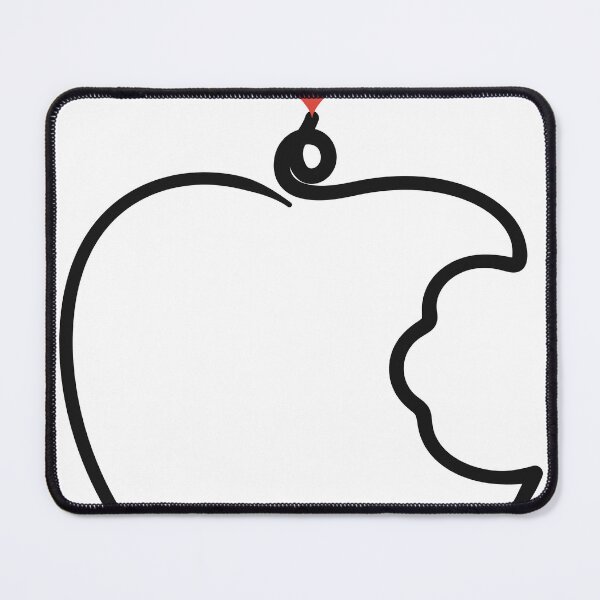Item preview, Minimalist Apple One Line Art with Red Heart designed and sold by MirrorsFineArt.