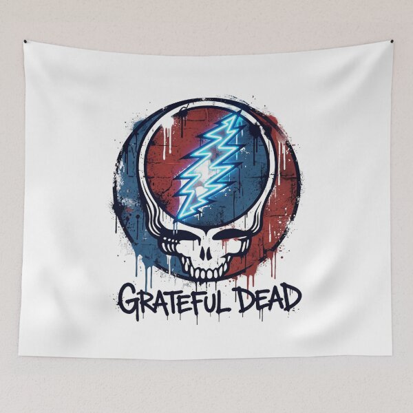 Item preview, Urban Neon Lightning Bolt Skull Graffiti Rock Art designed and sold by liotuba.