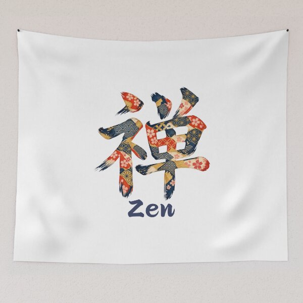 Item preview, Zen Kanji Calligraphy - Traditional Japanese Pattern & Mindfulness Art designed and sold by japan-picto.