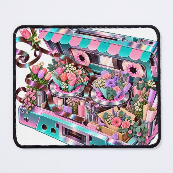 Item preview, Retro Cassette Tape Flower Shop Kiosk designed and sold by Drip stamp.