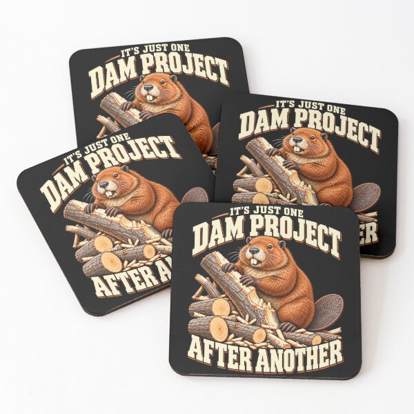 Item preview, It's Just One Dam Project After Another Funny Beaver T-Shirt designed and sold by Trendably.