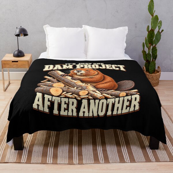 Item preview, It's Just One Dam Project After Another Funny Beaver T-Shirt designed and sold by Trendably.