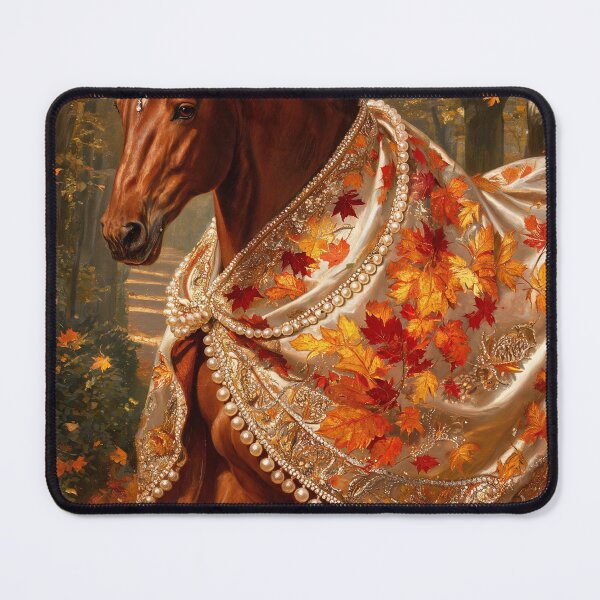 Item preview, High Fashion Equestrian Horse Autumn Leaves Art designed and sold by KAMOCHI Art.