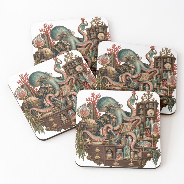 Item preview, Victorian Octopus Underwater Apothecary Curio Shop designed and sold by Drip stamp.