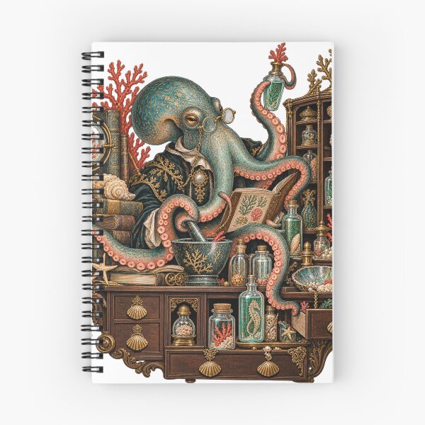Item preview, Victorian Octopus Underwater Apothecary Curio Shop designed and sold by Drip stamp.