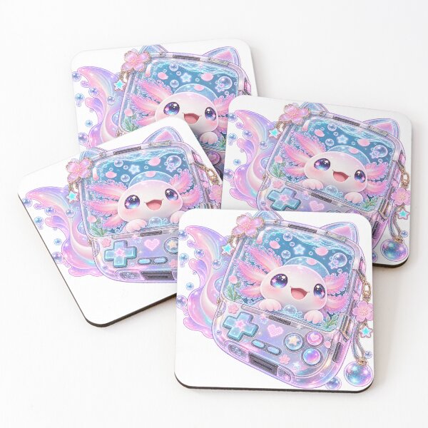 Item preview, Kawaii Axolotl Retro Handheld Aquarium Game designed and sold by Drip stamp.