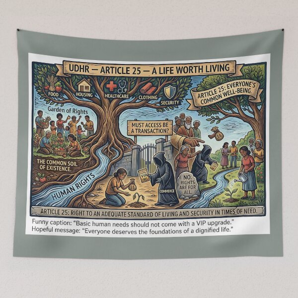Item preview, Human dignity: Basic needs as a human right, not as a commodity designed and sold by Mianku | Für das Leben.