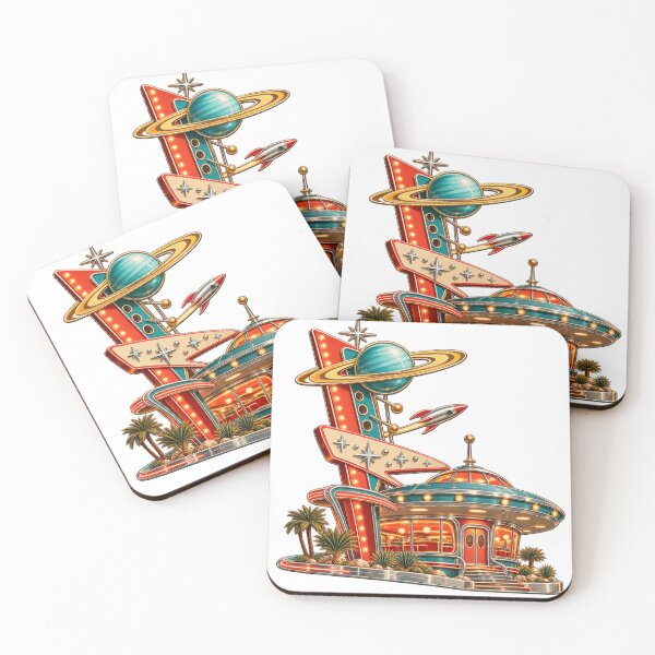 Item preview, Atomic Age Space Diner Futuristic Motel designed and sold by Drip stamp.