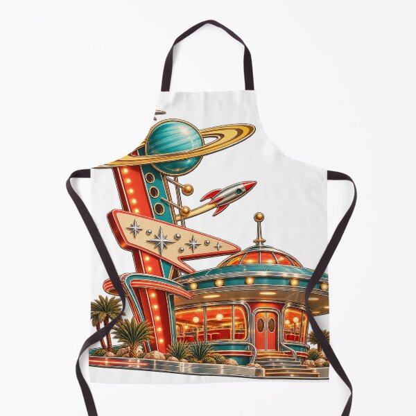Item preview, Atomic Age Space Diner Futuristic Motel designed and sold by Drip stamp.