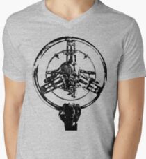 Mad Max Wheel Stencil Design Men's V-Neck T-Shirt