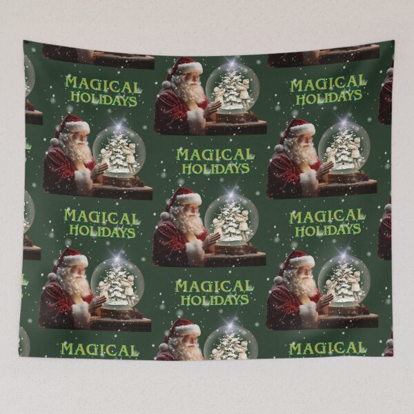 Item preview, Magical Holidays – Santa Claus with Snow Globe designed and sold by Szpaku desart .