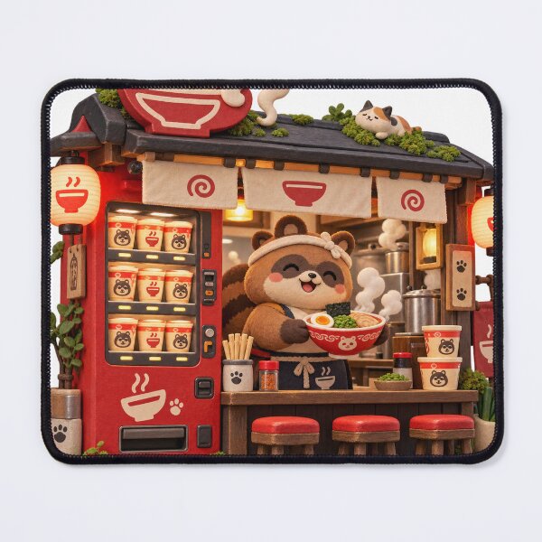 Item preview, Cozy Miniature Tanuki Japanese Ramen Shop designed and sold by Drip stamp.