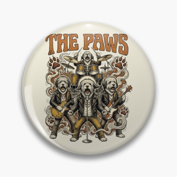 Item preview, The Paws Dog Band Funny 60s Psychedelic Dog Vintage 60s Psychedelic Gift Dog Lover Music Lover Gift designed and sold by FurRealStudioCo.