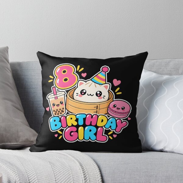 Item preview, Cat Squishy Dumpling 8th Birthday Shirt Girl Cute Kawaii  designed and sold by clothesy7.