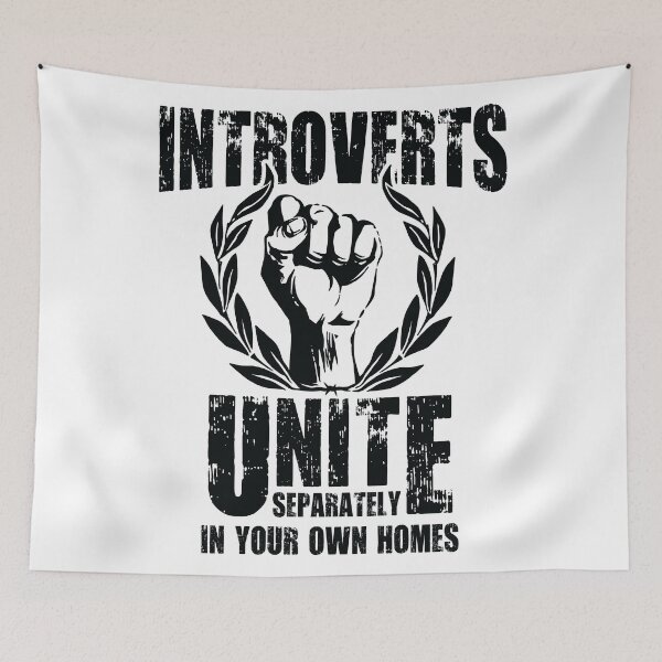 Item preview, Introverts Unite designed and sold by Inappropriate Giggles.