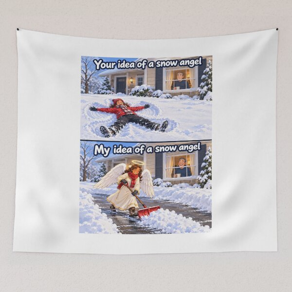 Item preview, Your Idea of a Snow Angel vs My Idea of a Snow Angel – Funny Winter Humor designed and sold by 5PalmsCreative.
