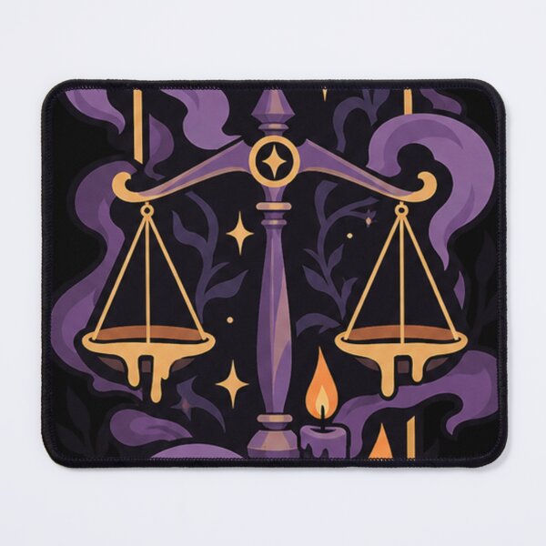 Item preview, Spooky Libra Zodiac – Gothic Scales,Skull & Purple Celestial Halloween Art designed and sold by P.L.U.T.O.