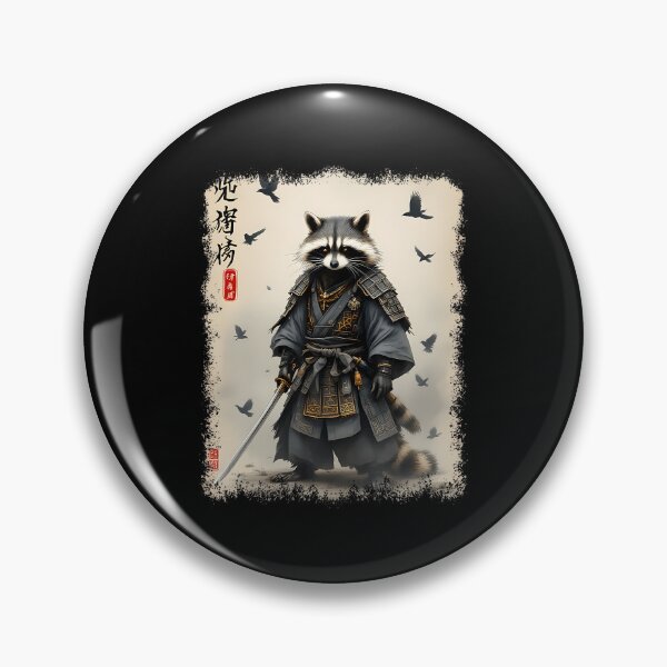 Item preview, Samurai Raccoon Japanese Warrior Art Vintage Anime designed and sold by PAROSSA.
