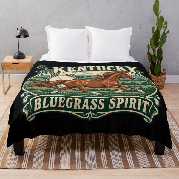 Item preview, Kentucky bluegrass horse and banjo badge designed and sold by Side Quest Co..