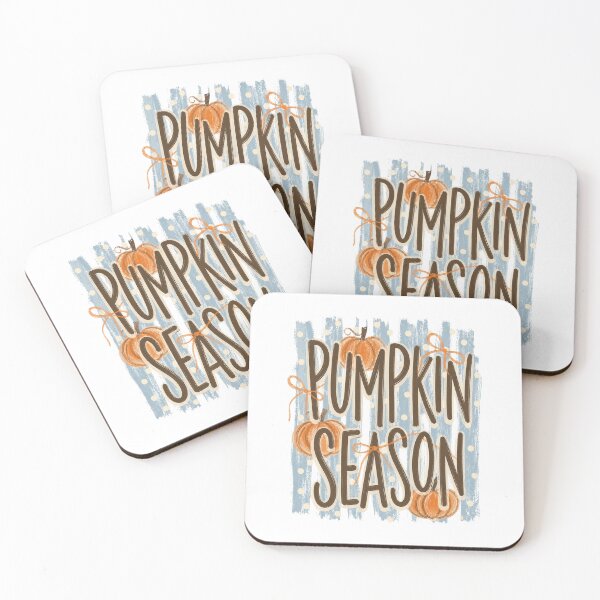 Item preview, Pumpkin Season Lettering with Blue Stripes and Orange Pumpkins designed and sold by Cute-and-Co.