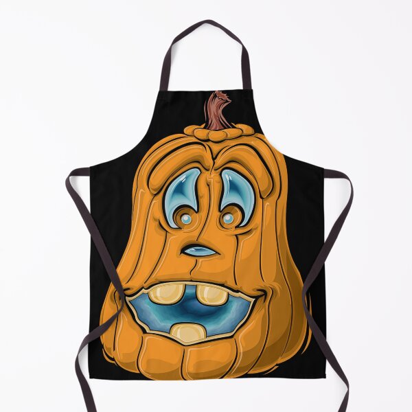 Item preview, Funny Orange Pumpkin Face with Big Blue Eyes and Silly Teeth designed and sold by TopDesignHut.