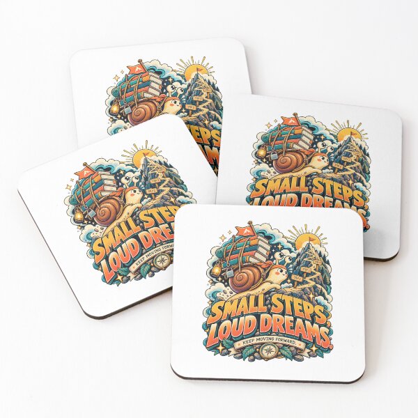 Item preview, Small Steps Loud Dreams – Motivational Snail Adventure Retro designed and sold by NarpLTD.