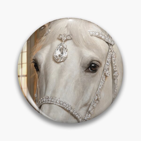 Item preview, White Horse Leaf Crown Aristocratic Royal Art designed and sold by KAMOCHI Art.