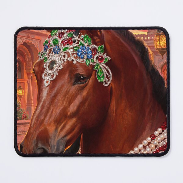 Item preview, Art Deco Horse Gemstone Pearl Opulent Art designed and sold by KAMOCHI Art.