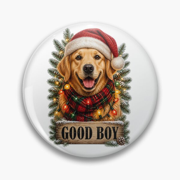 Item preview, Good Boy Golden Retriever Christmas designed and sold by Sovereign Supply Co..