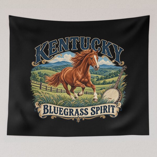 Item preview, Kentucky Bluegrass Horse and Banjo designed and sold by Side Quest Co..